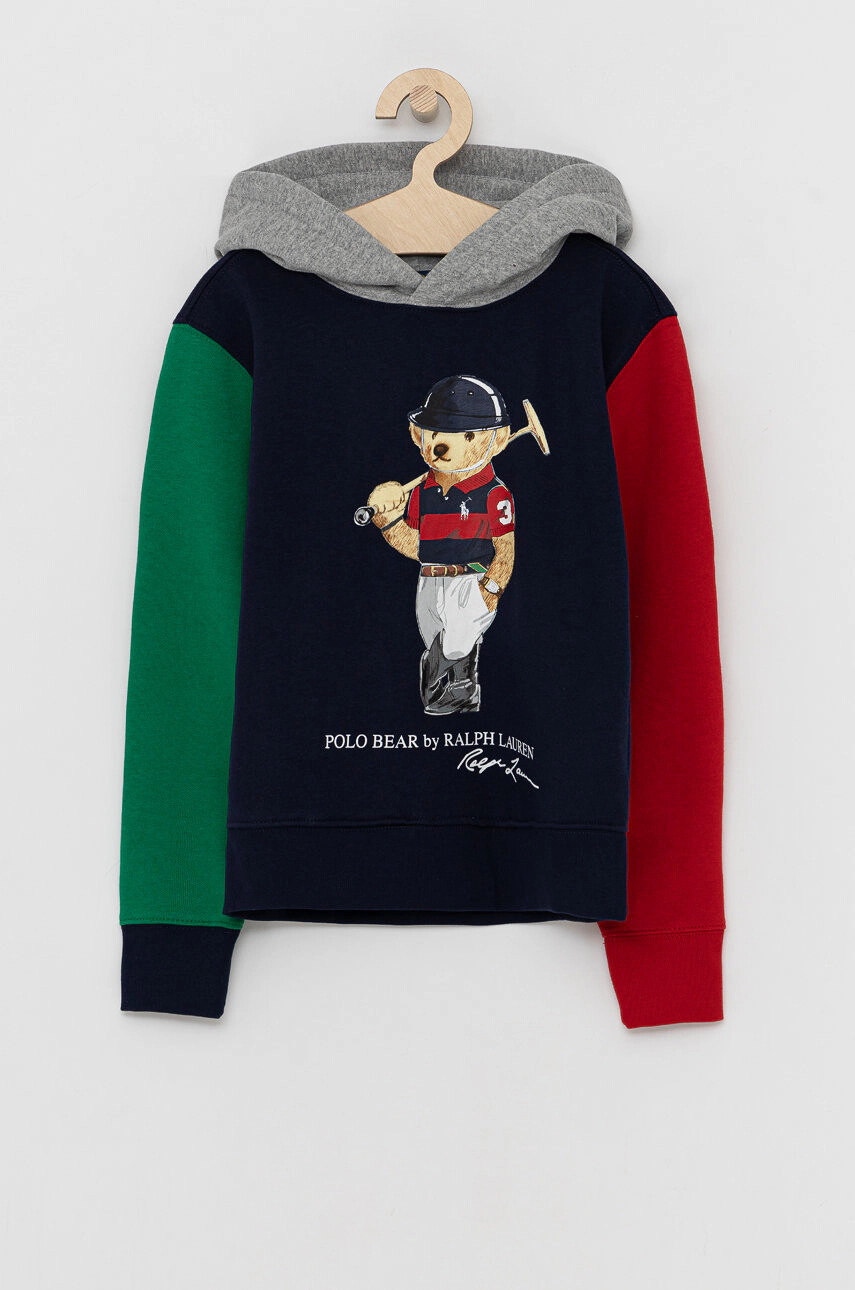 Polo Ralph Lauren Детски суичър в тъмносиньо с принт - Pepit.bg