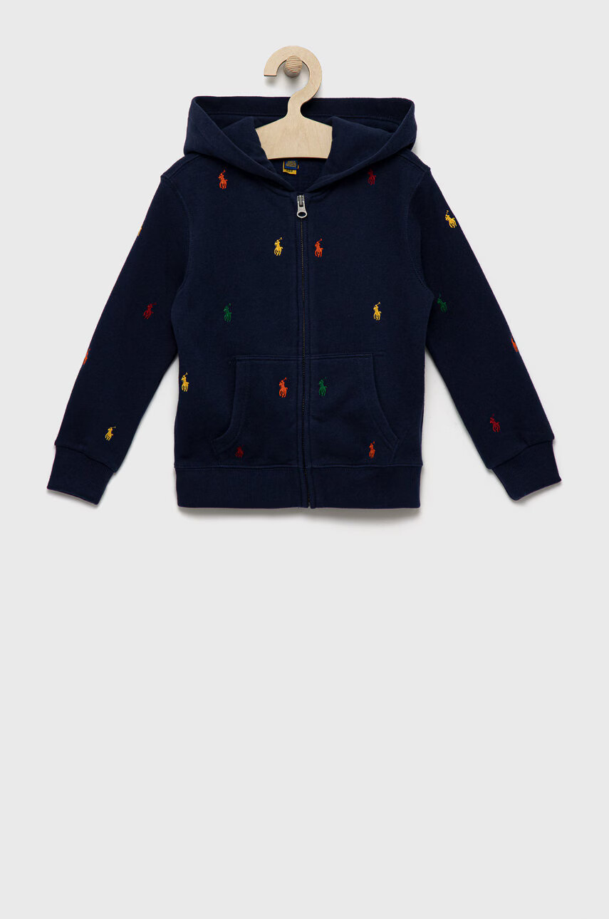 Polo Ralph Lauren Детски суичър в сиво с качулка с апликация - Pepit.bg