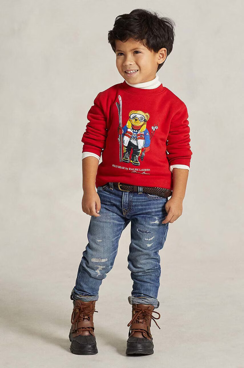 Polo Ralph Lauren Детски суичър в червено с принт - Pepit.bg