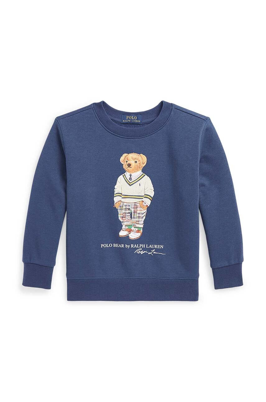 Polo Ralph Lauren Детски суичър в тъмносиньо с принт - Pepit.bg