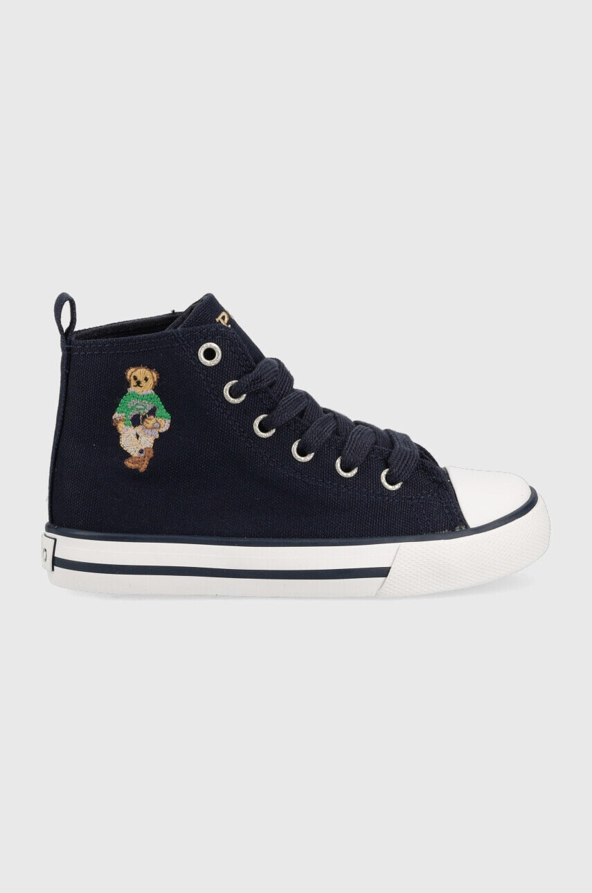 Polo Ralph Lauren Детски високи кецове в тъмносиньо - Pepit.bg
