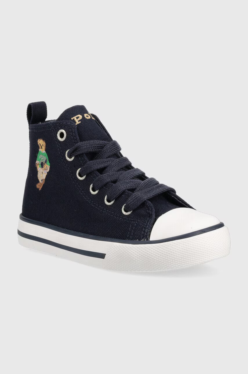 Polo Ralph Lauren Детски високи кецове в тъмносиньо - Pepit.bg