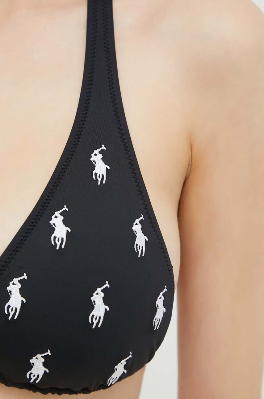 Polo Ralph Lauren Горнище на бански в черно с леко подплатена чашка - Pepit.bg