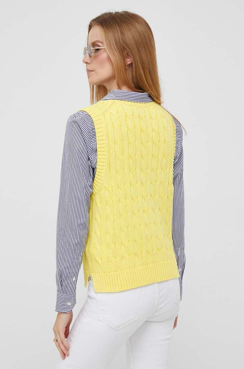 Polo Ralph Lauren Памучен елек в жълто - Pepit.bg