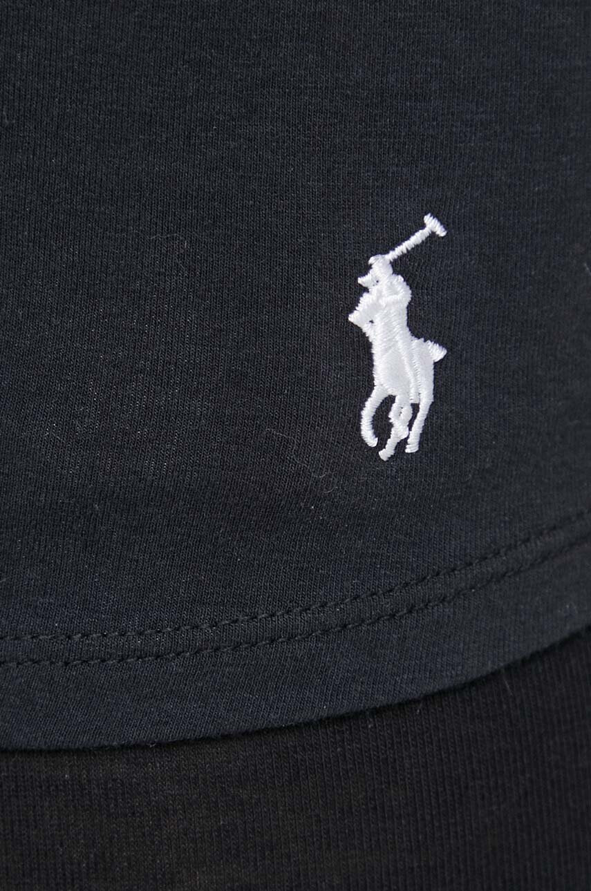 Polo Ralph Lauren Памучен пижамен топ в черно от памук - Pepit.bg