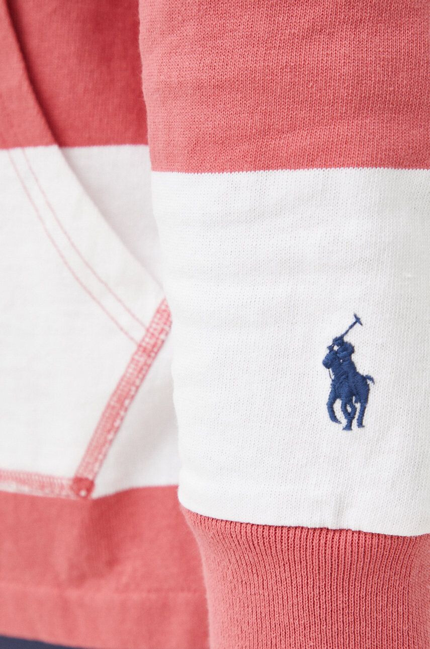 Polo Ralph Lauren Памучен суичър в червено с десен - Pepit.bg