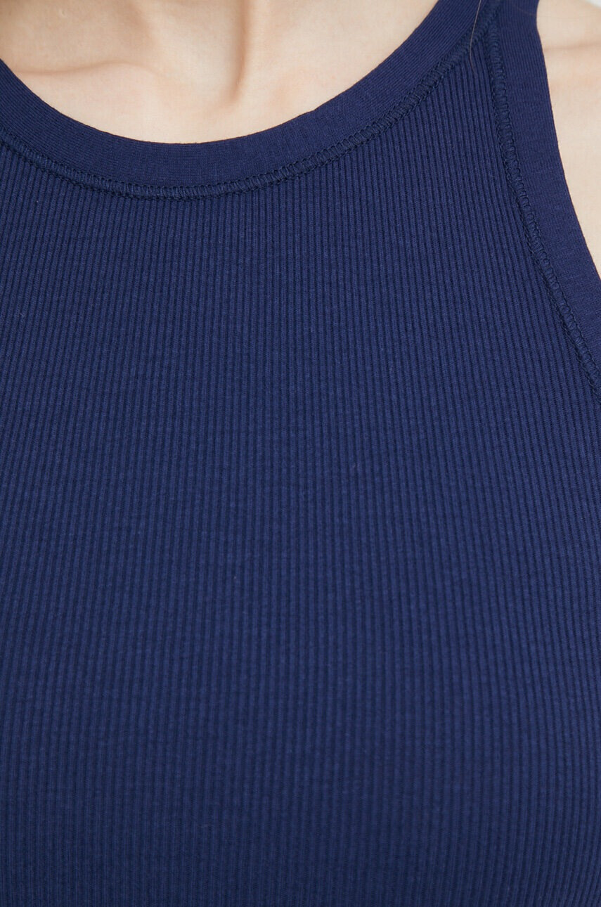 Polo Ralph Lauren Памучен топ в тъмносиньо - Pepit.bg