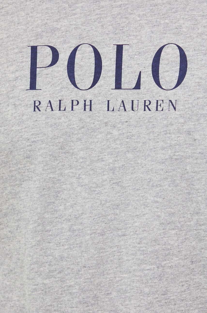 Polo Ralph Lauren Памучна блуза с дълги ръкави в сиво меланж на - Pepit.bg