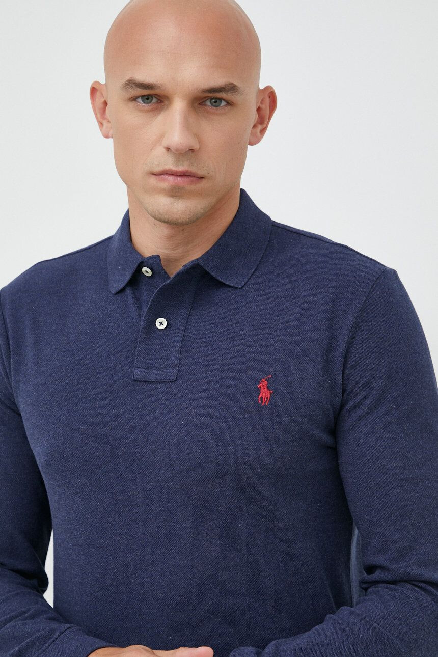 Polo Ralph Lauren Памучна блуза с дълги ръкави с десен - Pepit.bg