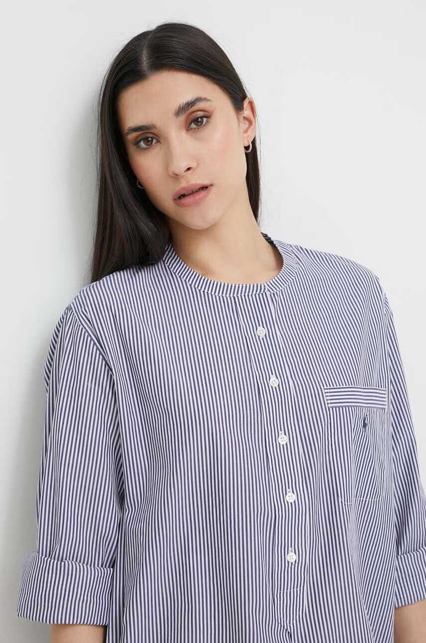 Polo Ralph Lauren Памучна нощница в тъмносиньо от памук - Pepit.bg