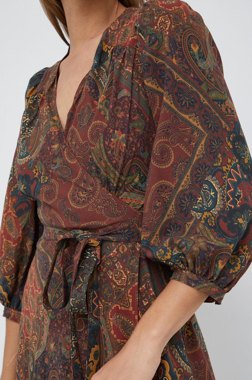 Polo Ralph Lauren Памучна рокля среднодълъг модел разкроен модел - Pepit.bg