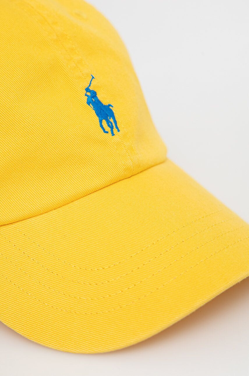 Polo Ralph Lauren Памучна шапка в жълто с апликация - Pepit.bg