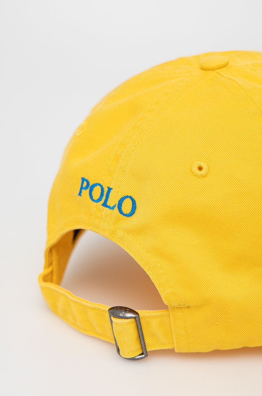 Polo Ralph Lauren Памучна шапка в жълто с апликация - Pepit.bg