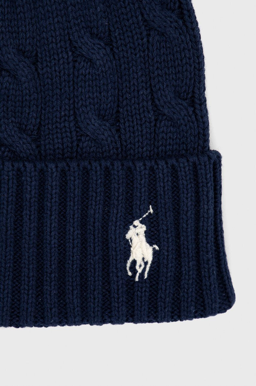 Polo Ralph Lauren Памучна шапка в тъмносиньо от памук - Pepit.bg