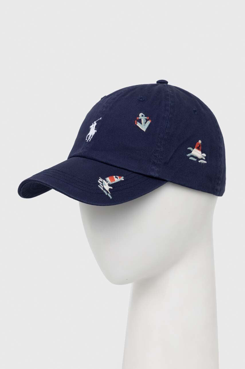 Polo Ralph Lauren Памучна шапка с козирка в червено - Pepit.bg