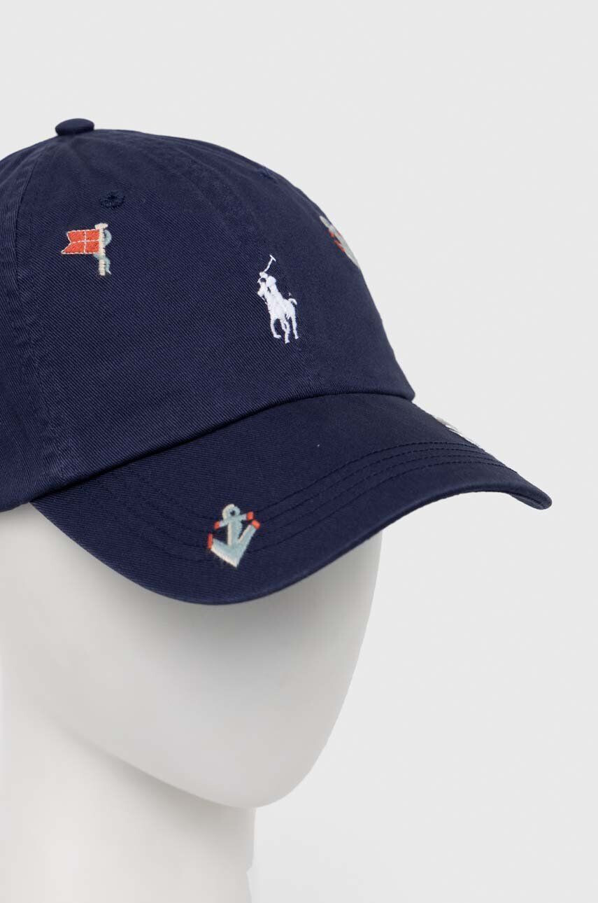 Polo Ralph Lauren Памучна шапка с козирка в червено - Pepit.bg