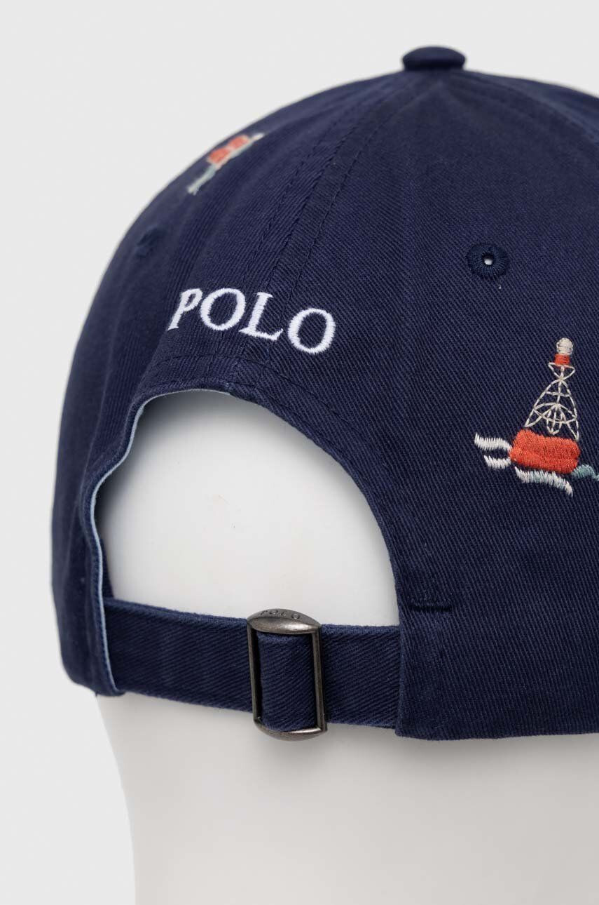 Polo Ralph Lauren Памучна шапка с козирка в червено - Pepit.bg