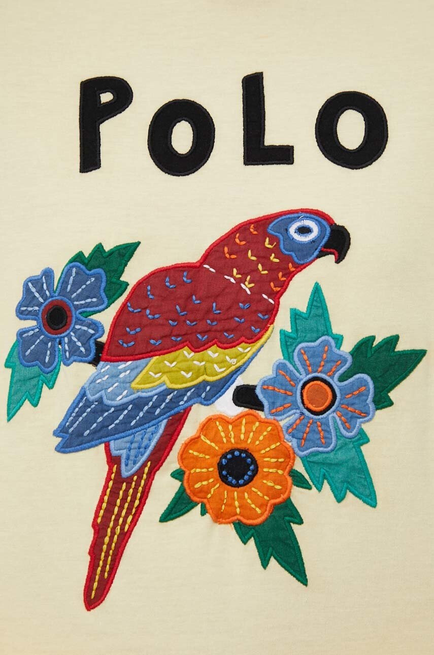 Polo Ralph Lauren Памучна тениска в жълто - Pepit.bg