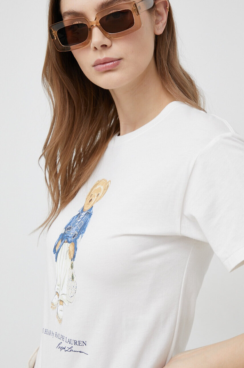 Polo Ralph Lauren Памучна тениска в бежово - Pepit.bg