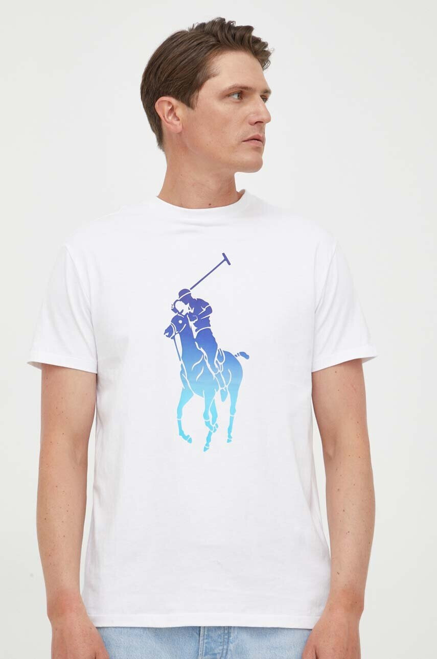 Polo Ralph Lauren Памучна тениска в черно с принт - Pepit.bg
