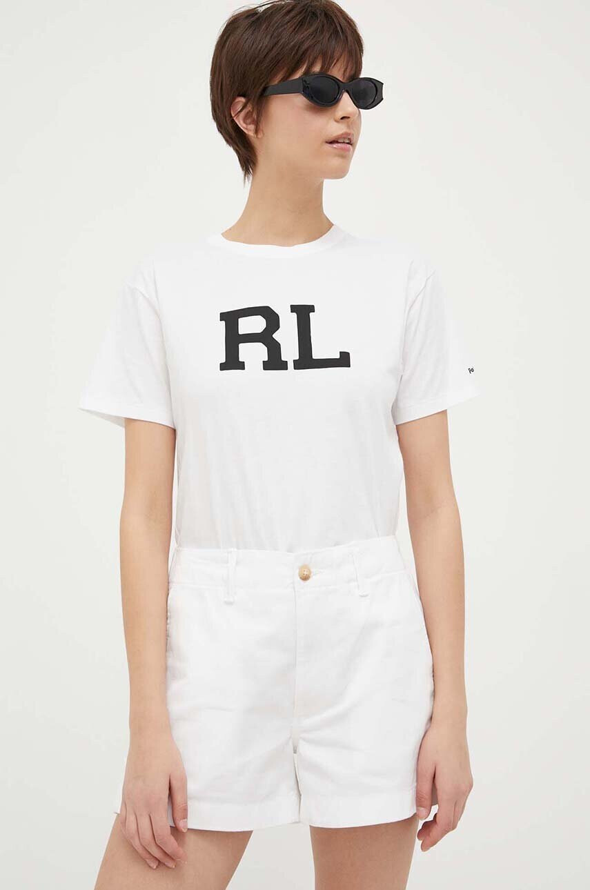 Polo Ralph Lauren Памучна тениска в бяло - Pepit.bg