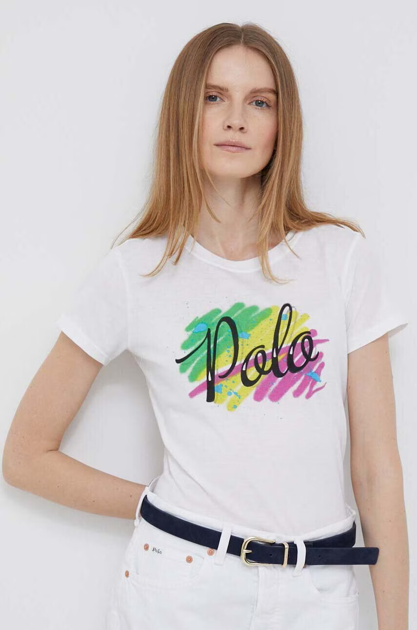 Polo Ralph Lauren Памучна тениска в бяло - Pepit.bg