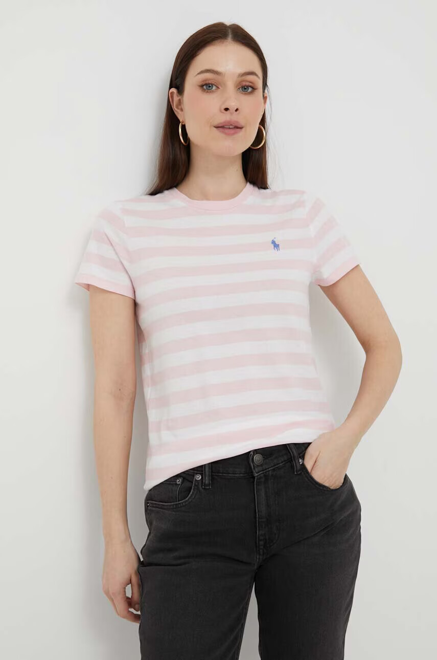 Polo Ralph Lauren Памучна тениска в розово - Pepit.bg