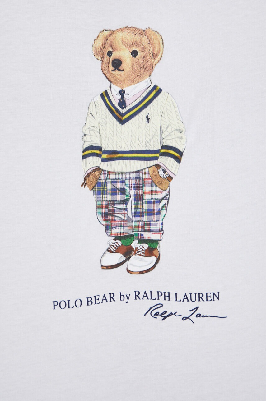 Polo Ralph Lauren Памучна тениска в бяло с принт - Pepit.bg