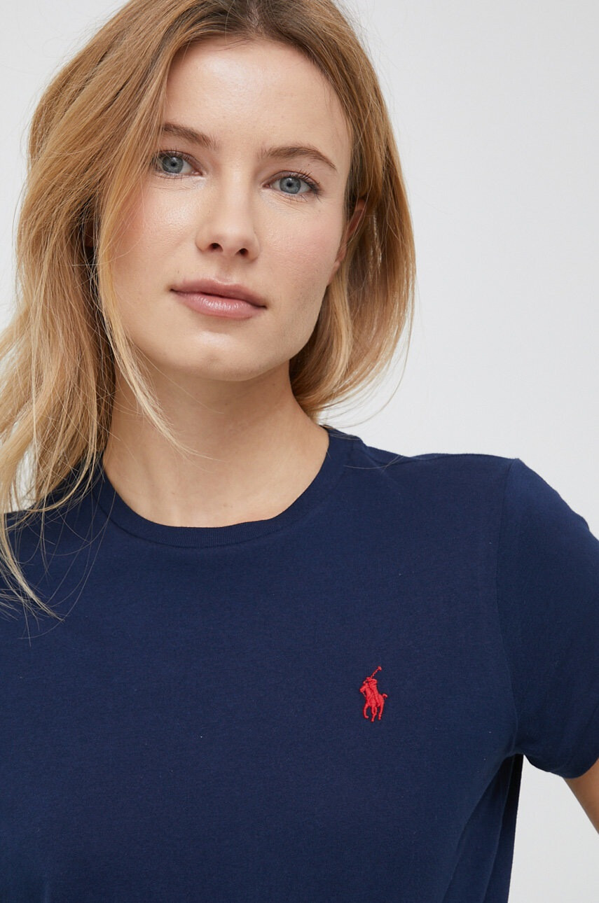 Polo Ralph Lauren Памучна тениска в тъмносиньо - Pepit.bg