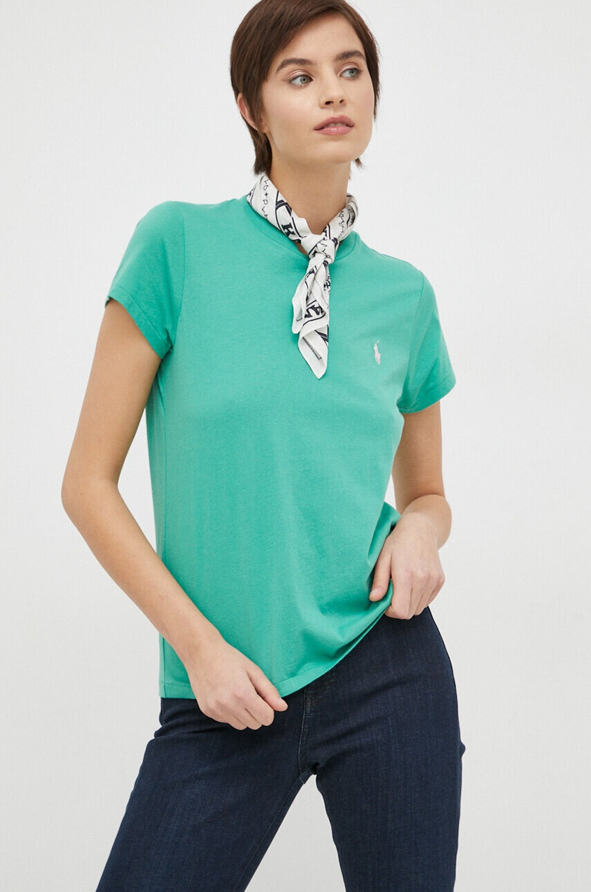 Polo Ralph Lauren Памучна тениска в зелено - Pepit.bg