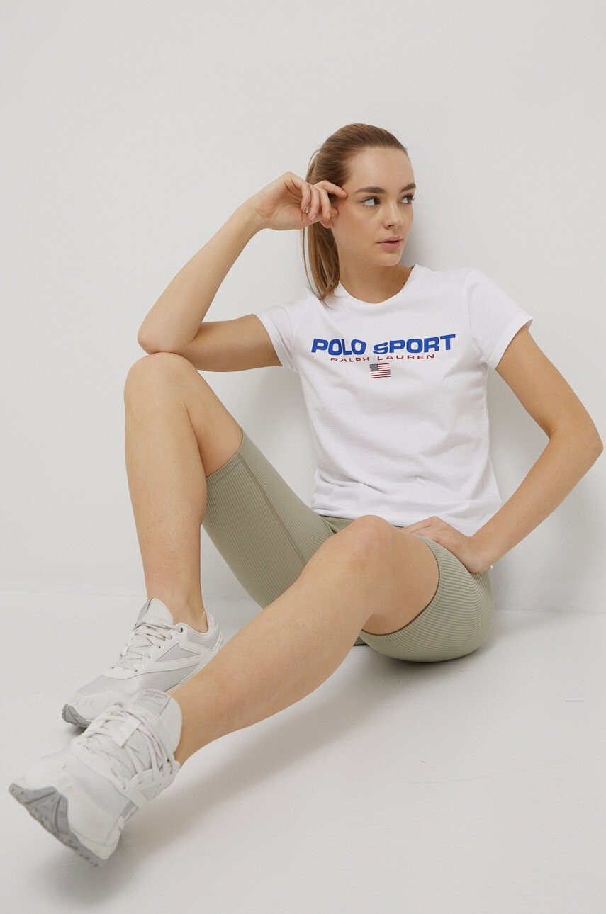 Polo Ralph Lauren Памучна тениска в бяло - Pepit.bg
