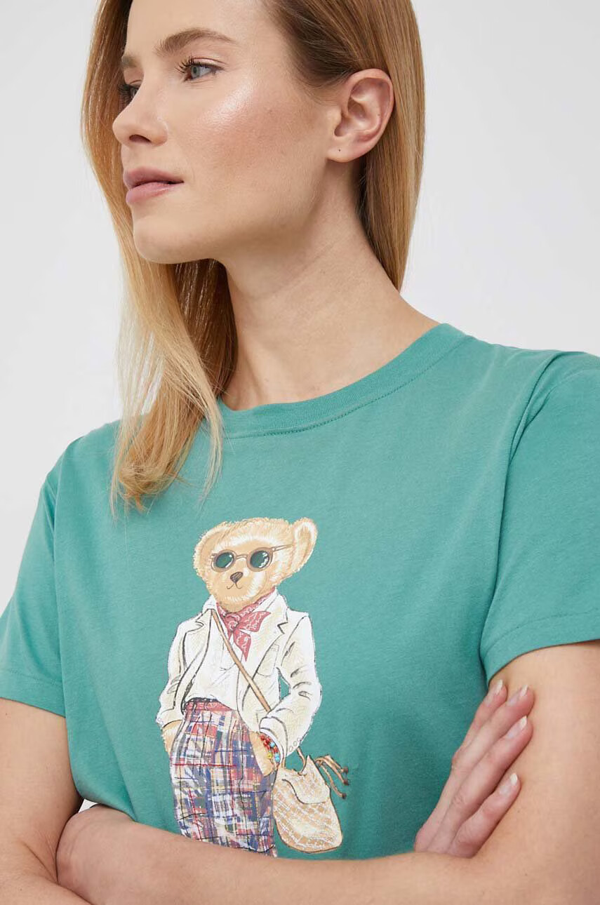 Polo Ralph Lauren Памучна тениска в зелено - Pepit.bg