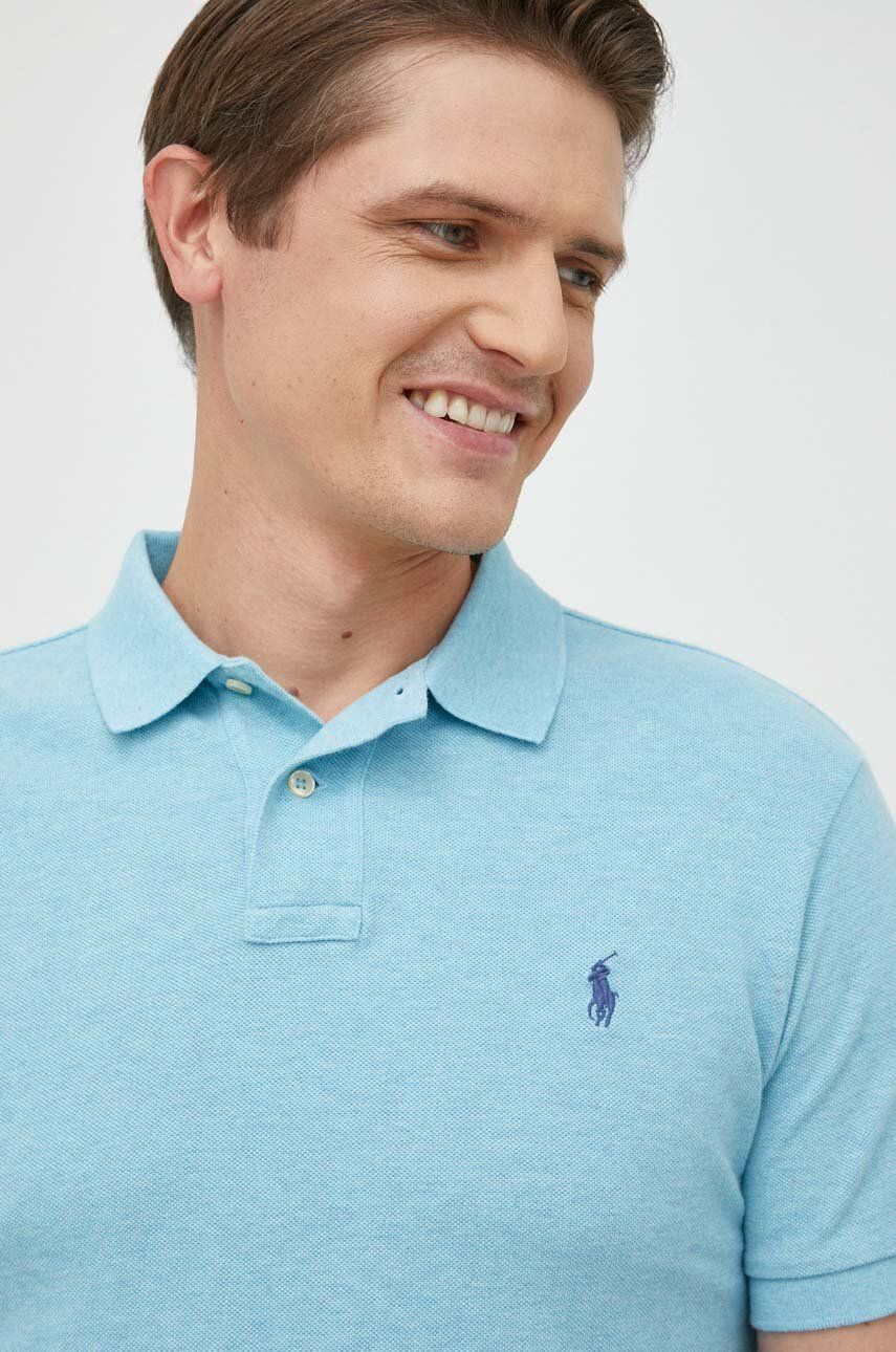 Polo Ralph Lauren Памучна тениска с яка с изчистен дизайн - Pepit.bg