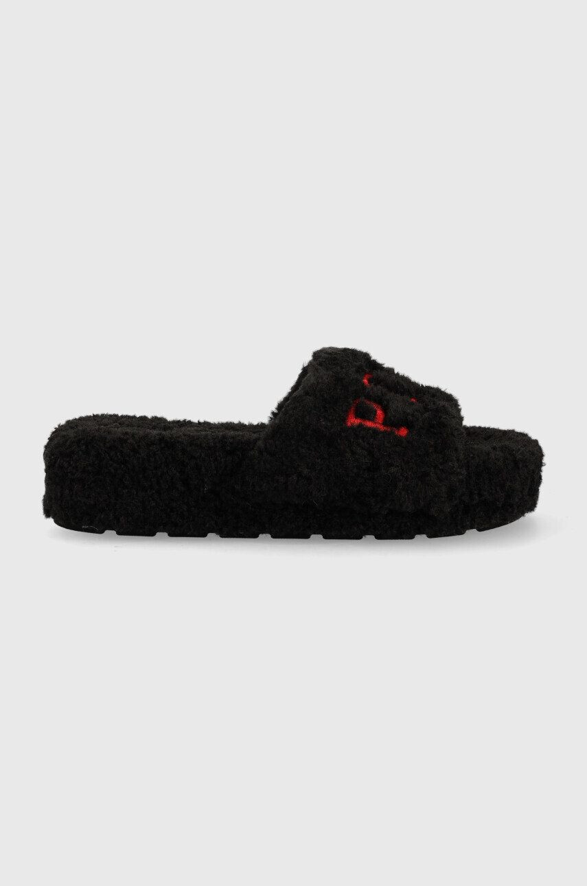 Polo Ralph Lauren Пантофи Black Chunky Sherpa Black Chunky Sherpa в черно SLF6230CRL - Pepit.bg