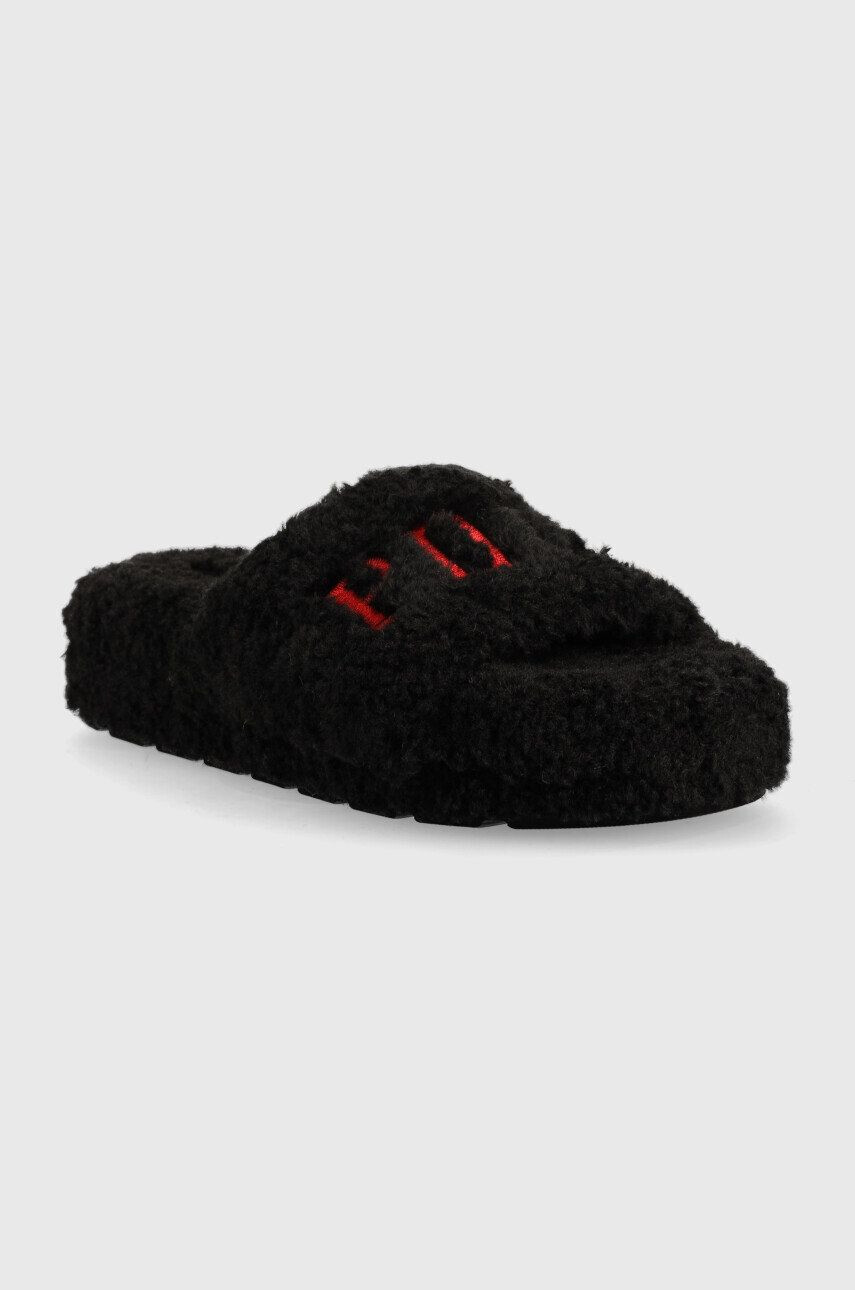 Polo Ralph Lauren Пантофи Black Chunky Sherpa Black Chunky Sherpa в черно SLF6230CRL - Pepit.bg