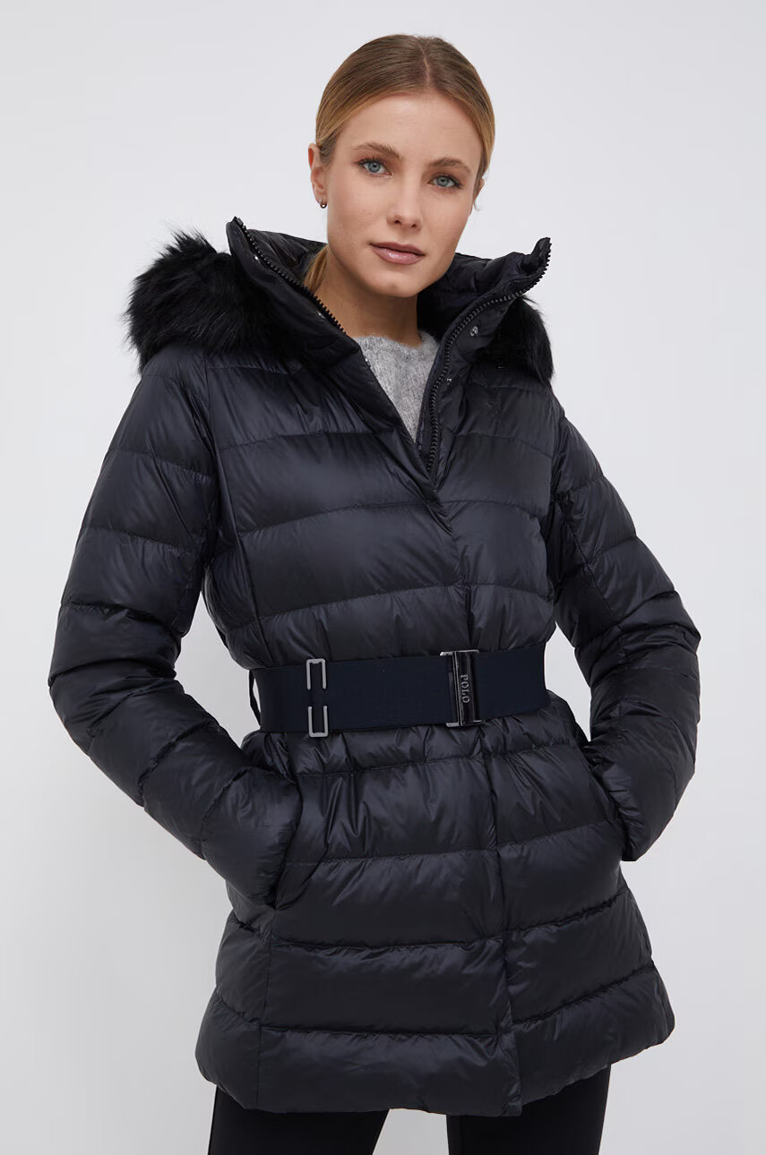 Polo Ralph Lauren Пухено яке в черно със зимна изолация - Pepit.bg