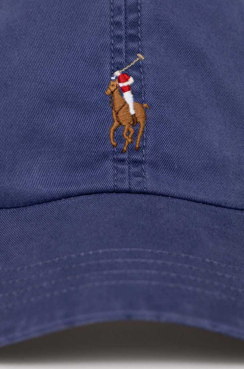 Polo Ralph Lauren Шапка с козирка в синьо с изчистен дизайн - Pepit.bg