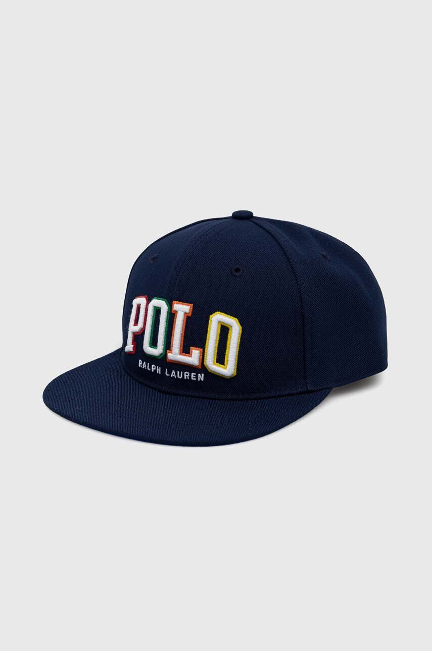 Polo Ralph Lauren Шапка с козирка в тъмносиньо с апликация - Pepit.bg