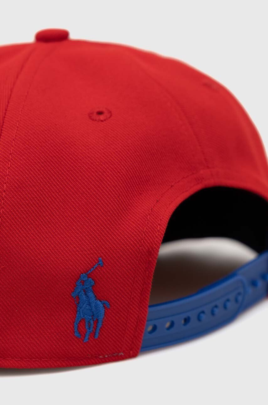 Polo Ralph Lauren Шапка с козирка в червено с апликация - Pepit.bg