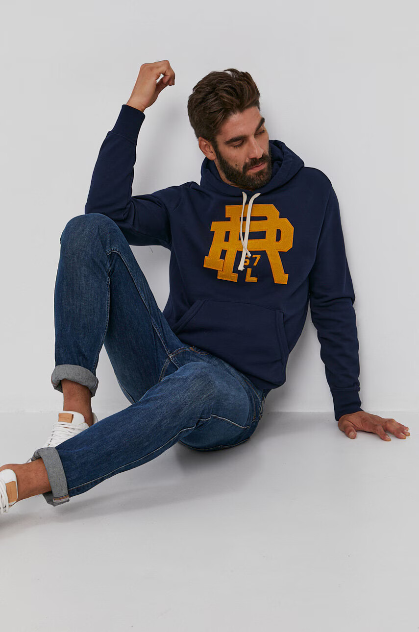 Polo Ralph Lauren Суичър мъжки в тъмносиньо с апликация - Pepit.bg