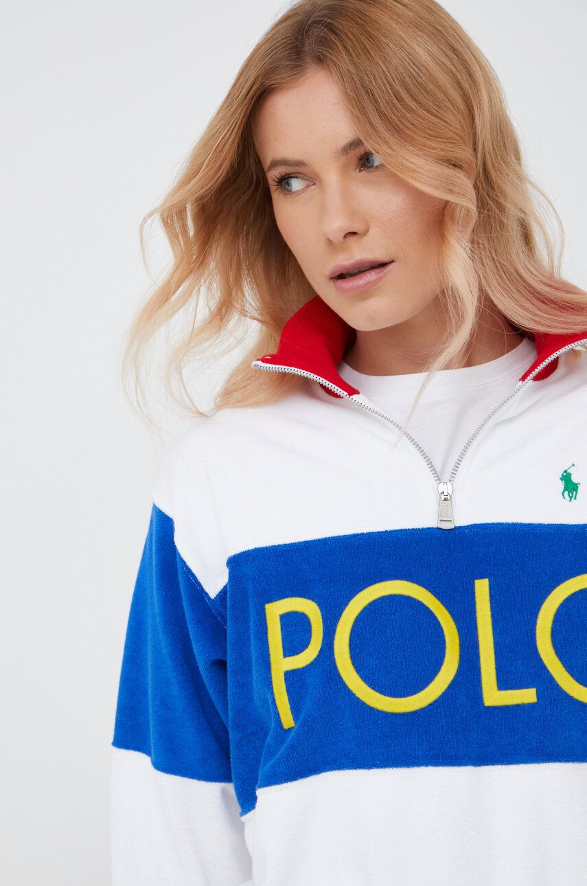 Polo Ralph Lauren Суичър в бяло с десен - Pepit.bg