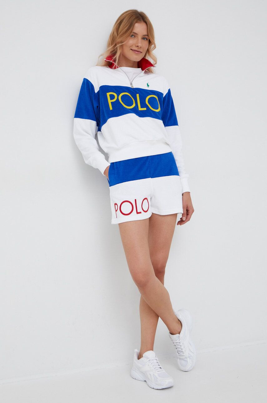 Polo Ralph Lauren Суичър в бяло с десен - Pepit.bg