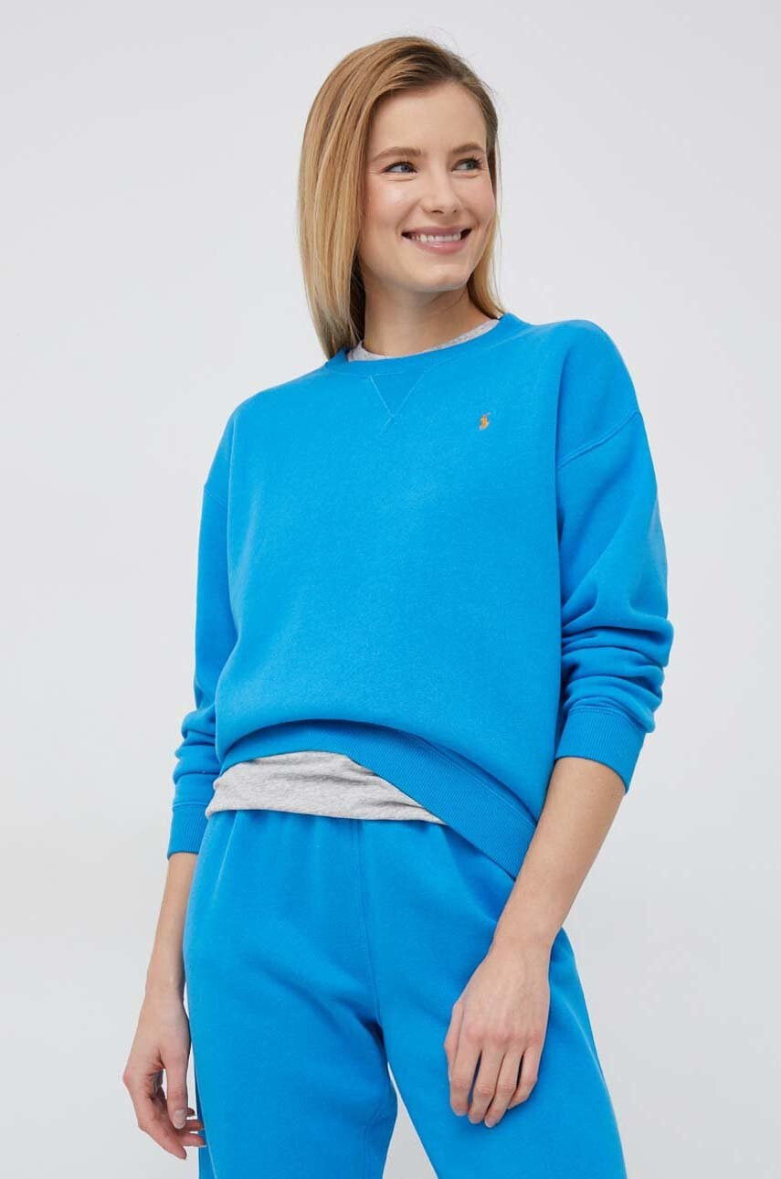 Polo Ralph Lauren Суичър в синьо с изчистен дизайн - Pepit.bg