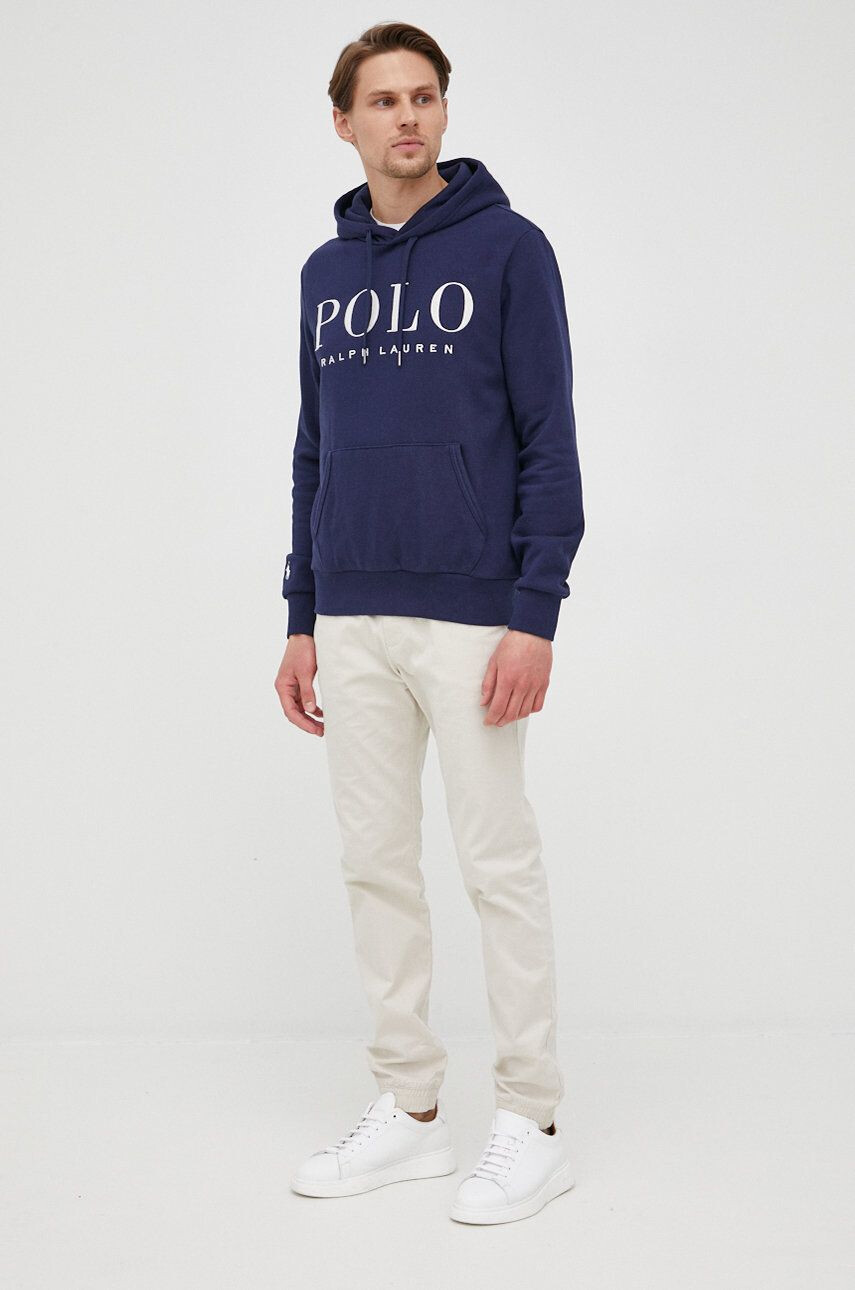 Polo Ralph Lauren Суичър мъжка в тъмносиньо с апликация - Pepit.bg