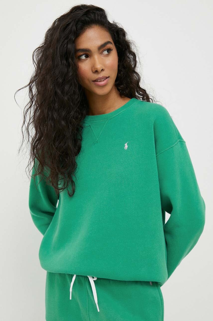 Polo Ralph Lauren Суичър в зелено с изчистен дизайн - Pepit.bg