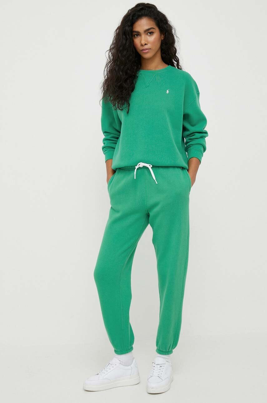 Polo Ralph Lauren Суичър в зелено с изчистен дизайн - Pepit.bg