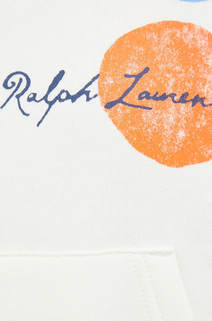 Polo Ralph Lauren Суичър в бежово с качулка с десен - Pepit.bg