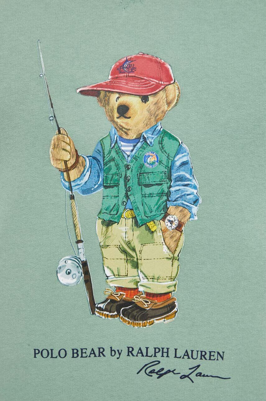 Polo Ralph Lauren Суичър в зелено с принт - Pepit.bg