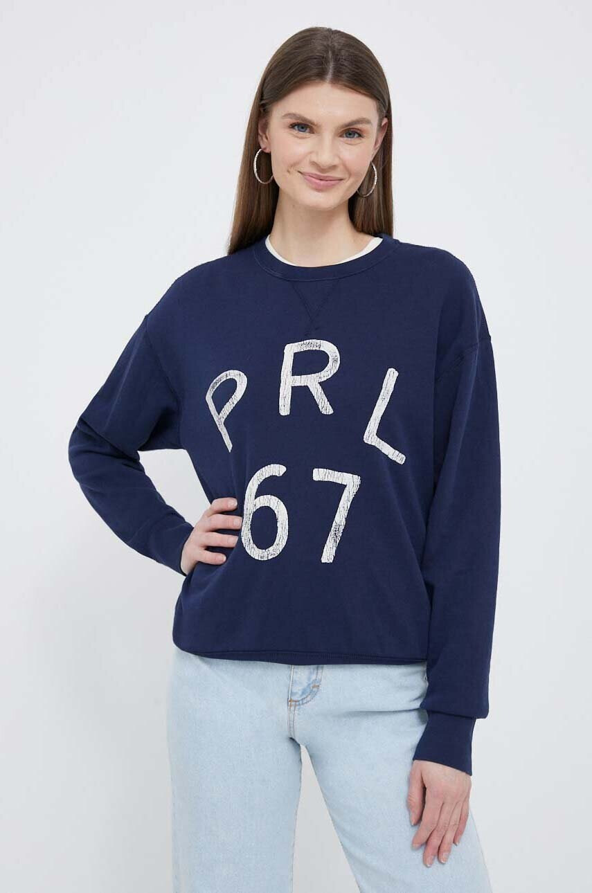 Polo Ralph Lauren Суичър в тъмносиньо с принт - Pepit.bg
