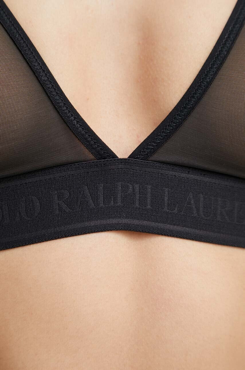 Polo Ralph Lauren Сутиен в черно с изчистен дизайн - Pepit.bg